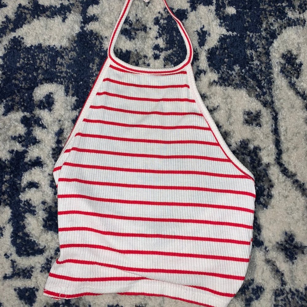 Ribbed Halter Crop Top